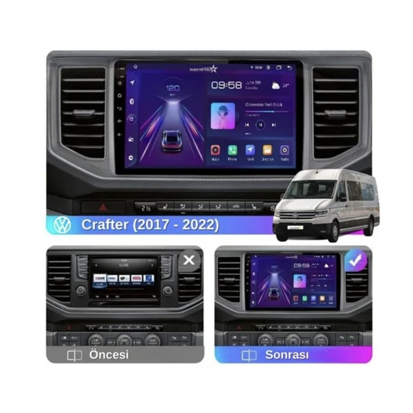 Volkswagen Crafter Multimedya (2018-2024) 8 GB RAM 128 GB Hafıza 8 Çekirdek Navigatör X-Premium Series - Resim 9