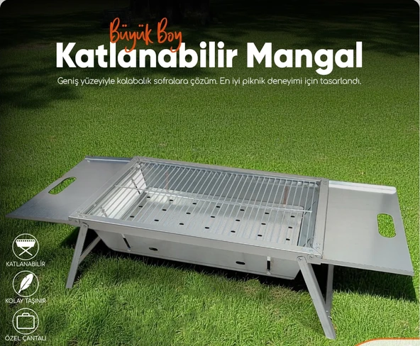 MİRAÇ 55X35CM KATLANIR MANGAL ÇANTALI LAZER KESİM BÜYÜK BOY - 3