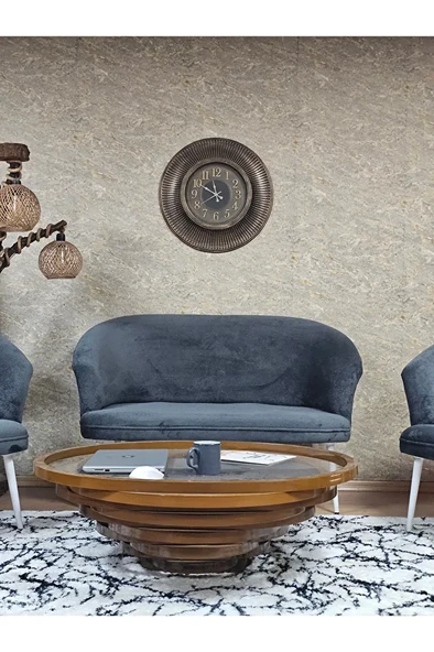 TEDDY Takım Beyaz Boyalı Sivriltme Ayak Çay Seti Koltuk - Berjer , Balkon, Salon, Ofis Füme Renk 40 x 125 Boyut/Ebat - Resim 2