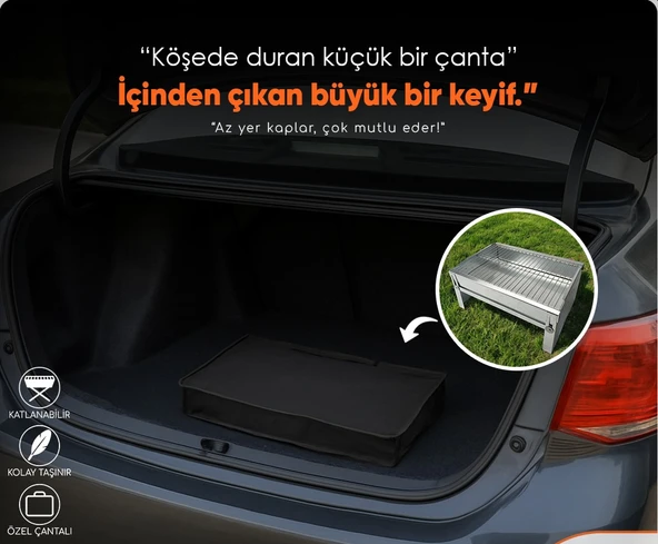 MİRAÇ 55X35CM KATLANIR MANGAL ÇANTALI LAZER KESİM BÜYÜK BOY - 5