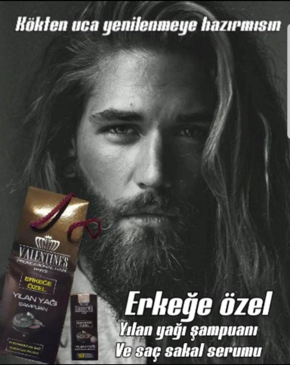 ERKEĞE ÖZE ULTRA BAKIM YILAN YAĞI ŞAMPUAN VE SAÇ SAKAL SERUMU 2 Lİ SET - 4