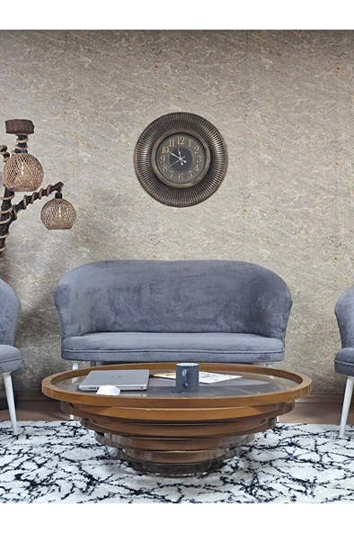 TEDDY Takım Beyaz Boyalı Sivriltme Ayak Çay Seti Koltuk - Berjer , Balkon, Salon, Ofis Gri Renk 40 x 125 Boyut/Ebat - 2