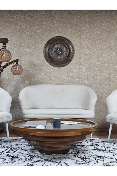 TEDDY Takım Beyaz Boyalı Sivriltme Ayak Çay Seti Koltuk - Berjer , Balkon, Salon, Ofis Krem Renk 40 x 125 Boyut/Ebat - Resim 2