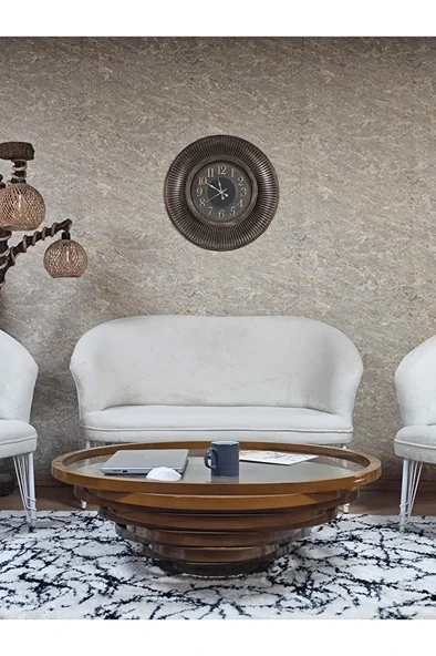 TEDDY Takım Beyaz Boyalı Telli Ayak Çay Seti Koltuk - Berjer , Balkon, Salon, Ofis Krem Renk 40 x 125 Boyut/Ebat - 2