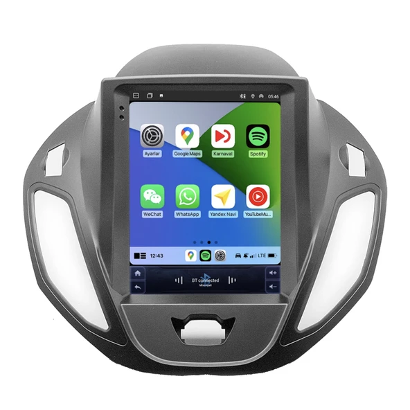 Ford Courier Delux Tesla Multimedya (2013-2025) 8 GB RAM 128 GB Hafıza 8 Çekirdek Navigatör Premium Series ürün görseli