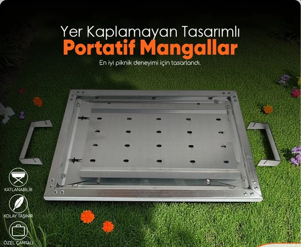 MİRAÇ 45X30CM KATLANIR MANGAL ÇANTALI LAZER KESİM ORTA BOY - 2
