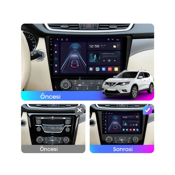 Nissan X-Trail Multimedya (2014-2020) 3 GB RAM 32 GB Hafıza 4 Çekirdek Newfron - Resim 9