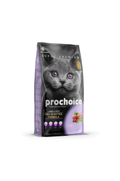 ProChoice Cat Pro 38 Kuzulu Ve Pirinçli Yavru Kedi Maması 2 Kg