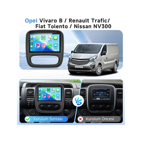 Opel Vivaro 2014-2018 Multimedya 2 GB RAM 32 GB Hafıza 4 Çekirdek FOR-X - Resim 9