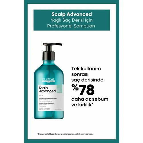 L'Oréal Professionnel Serie Expert Scalp Advanced Yağlanma Karşıtı Profesyonel Şampuan 500 ml - 4