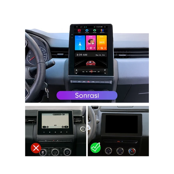 Renault Clio 5 Tesla Multimedya (2020-2025) 4 GB RAM 64 GB Hafıza 8 Çekirdek Necvox Evervox - Resim 9