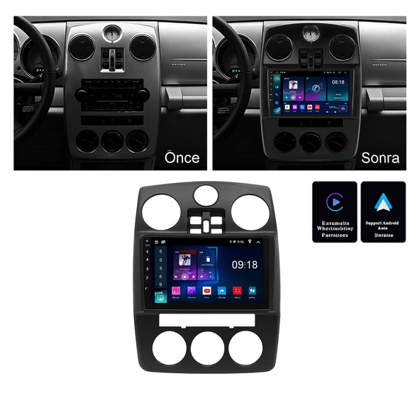 Chrysler PT Cruiser Sebring Multimedya 2005-2010 4 GB RAM 64 GB Hafıza 8 Çekirdek Navigatör - Resim 9