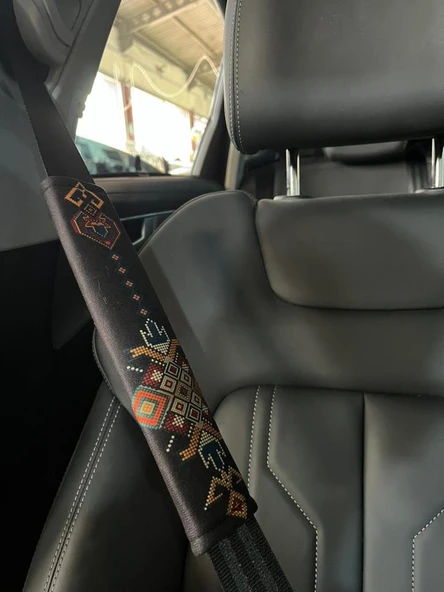 Emniyet Kemer Kılıfı-Konfor Pedi Etnik Desenli 2 ADET - Resim 2