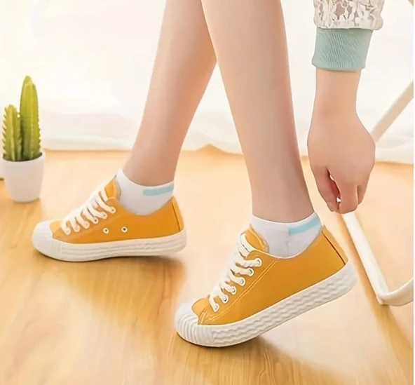 5 Çift Sevimli  Desenli Kadın/kız çorap dikişli ayak bileği düşük kesim genç Çorabı  36-40 - Resim 3