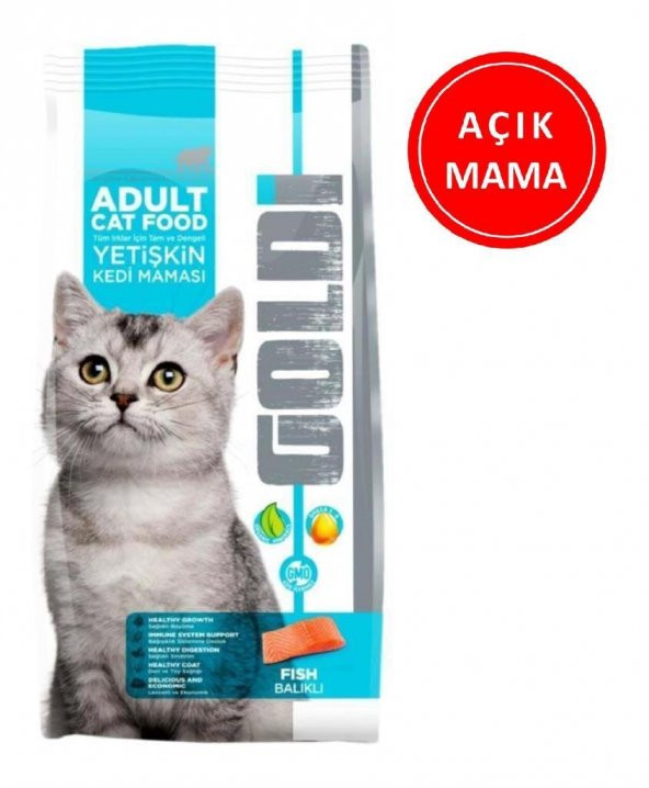 Goldi Balıklı Kedi Maması 1 Kg AÇIK