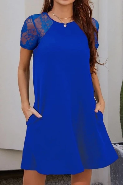 Kol Dantel Viskon Elbise ürün görseli