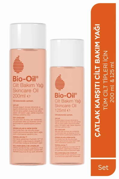 Bio-Oil Catlak Karsiti & Leke Karsiti Nemlendırıcı Cılt Bakım Yağı 200 ml & 125 ml