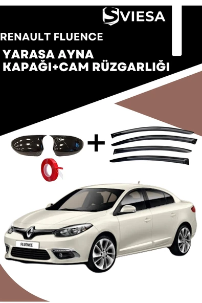 Renault Fluence Uyumlu Batman Yarasa Ayna Kapağı + Cam Rüzgarlığı ürün görseli 1