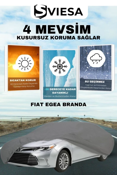 Fiat Egea Branda Lüx Kalite Oto Brandası,araba Çadırı - 1