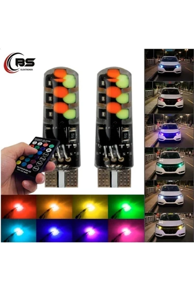 Tiger Marketing T10 Led Kumandalı 16 Renk Ve Seçeneği Ile Park Lambası Rgb Kumandalı - 2