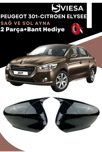 Peugeot 301-Citroen Elysee Uyumlu Batman Yarasa Ayna Kapağı + Cam Rüzgarlığı - 2