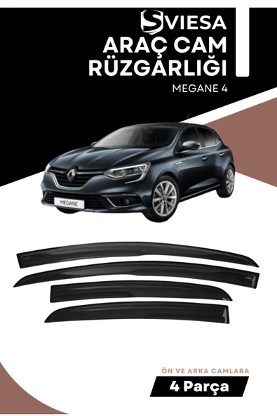 MEGANE 4 uyumlu oto camlara özel ölçü cam rüzgarlığı rüzgarlık ürün görseli 1
