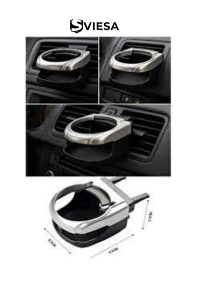 Oto Araç Araba Içi Havalandırmaya Takılan Oto Bardak Tutucu Içecek Tutacağı Bardaklık - 3