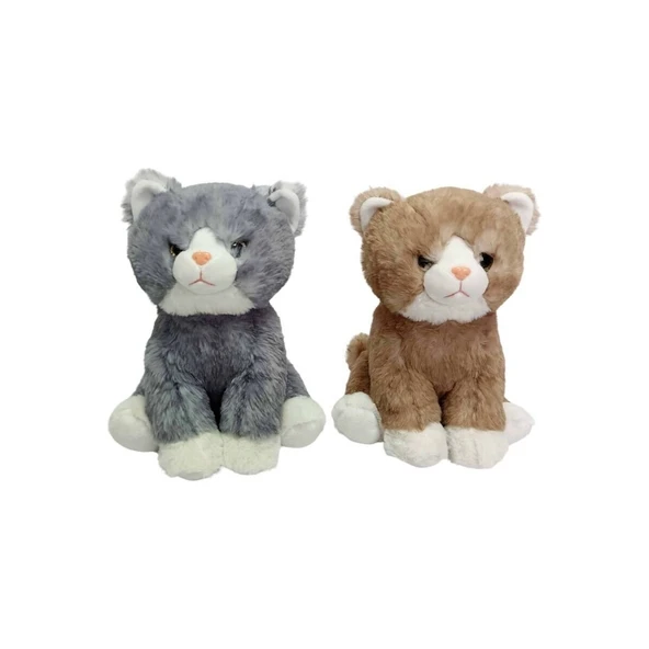 Fluffy Peluş Oturan Kedi 23 cm ürün görseli 1