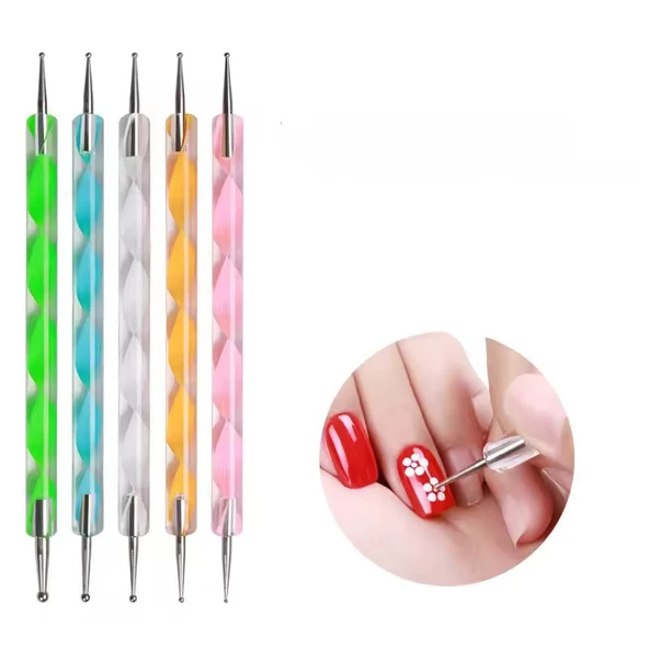 5li Nail Art Tırnak Süsleme Dotting Kalemi - Resim 2