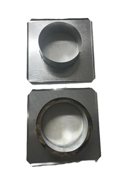 KONTEYNER SOBA BORU ÇIKIŞ ZIVANASI KARE İZOCAMSIZ 13CM (20X20) - 2