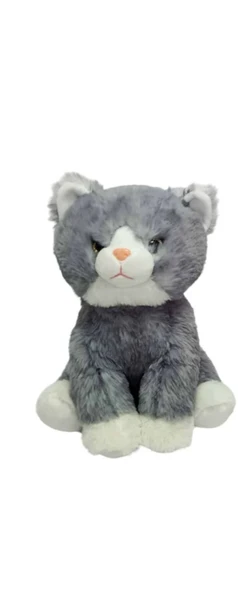Fluffy Peluş Oturan Kedi 23 cm - Resim 3