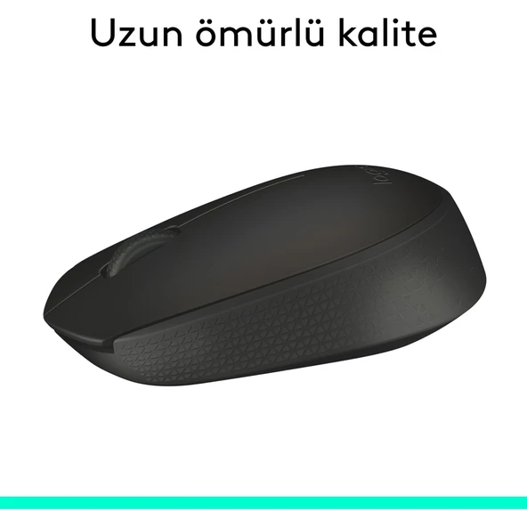M171 USB Alıcılı Kablosuz Kompakt Mouse - Siyah - Resim 5