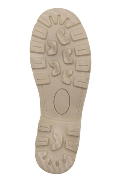 Kadın Vegan Deri Bej Fermuarlı Uzun Bot The Wise Owl Tasarım - 7