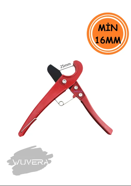 Wuvera 42 mm Plastik Boru Kesme Makası – Tesisat ve PVC Boru Kesimleri İçin Keskin El Aleti - Resim 2