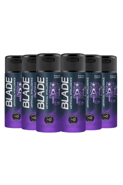Blade Artificial Intelligence 2.0 Erkek Deodorant 6x150 ml Leke Bırakmaz - 1