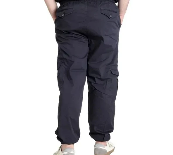 Büyük Beden Keten Kargo Jogger Valencia 21911 Lacivert - 3