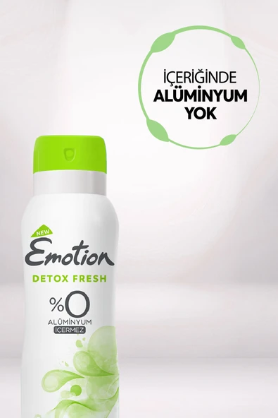 Emotion Detox Fresh Kadın Vegan Deodorant 6x150ml Leke Bırakmaz - Resim 4