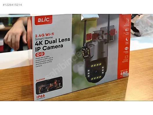 Blm49 4 Mp 4K Hd Gece Görüşlü Dış Mekan 2.4G Sd Kartlı 8X Zoom Çift Lensli Kamera Blm-49 - 4