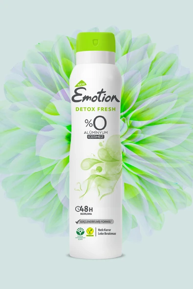 Emotion Detox Fresh Kadın Vegan Deodorant 6x150ml Leke Bırakmaz - Resim 6