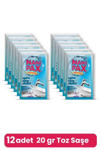 BANYO - KİREÇ SÖKÜCÜ TOZ TEMİZLİK SAŞESİ (12 adet X 20gr) - 2