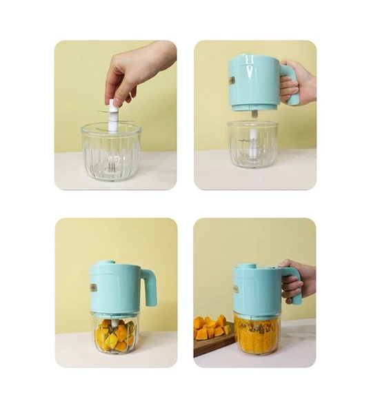 Şarjlı 5 in 1 Şarjlı Blender Seti Blue