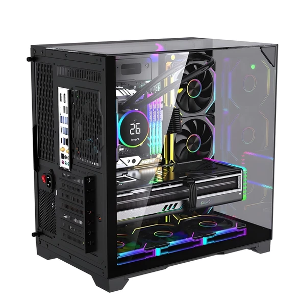 SNT Subzero Plus 7 x Argb Fan Uzaktan Kumanda Midi Tower Atx Siyah Oyuncu Kasası - 6