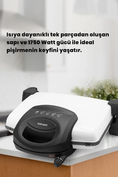 GOLDMASTER LEZZİTO BY-5401B TOST MAKİNESİ BEYAZ - Resim 7