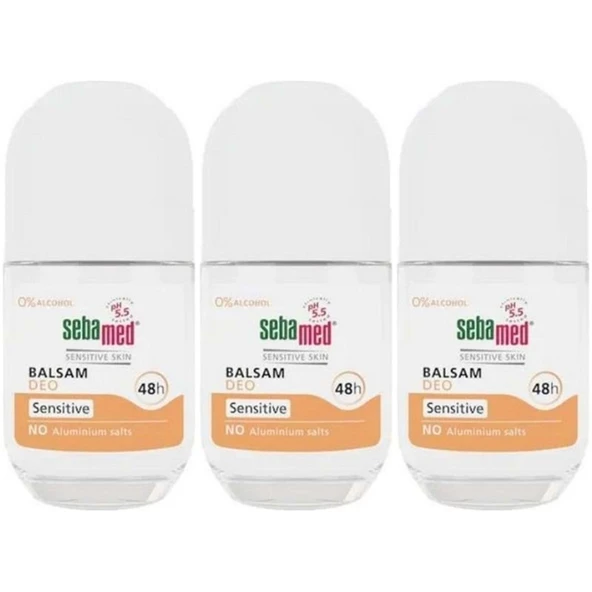 Sebamed Deodorant Roll-On 50ML Balsam Hassas/Sensitive (3 Lü  Set)