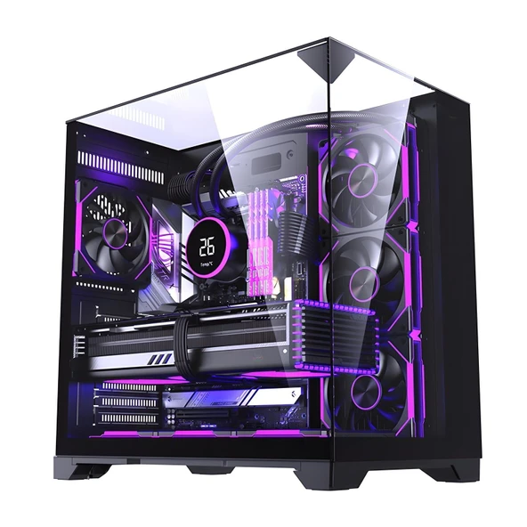 SNT Subzero Plus 7 x Argb Fan Uzaktan Kumanda Midi Tower Atx Siyah Oyuncu Kasası - 2