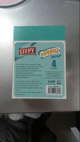 Stepy Çok Amaçlı Mercan Sünger Düz 4 Lü x 3 Paket - Resim 4