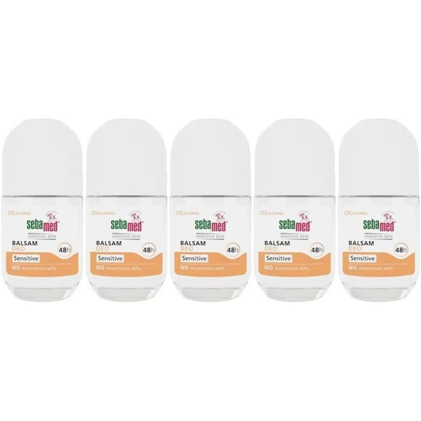 Sebamed Deodorant Roll-On 50ML Balsam Hassas/Sensitive (5 Li  Set)