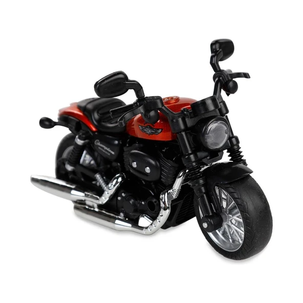 Çek Bırak1:14 Die-Cast Clasic Motosiklet - Turuncu