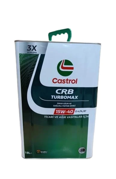 CASTROL CRB TURBOMAX 15W-40 CI-4/SL/E7 18 Litre ürün görseli