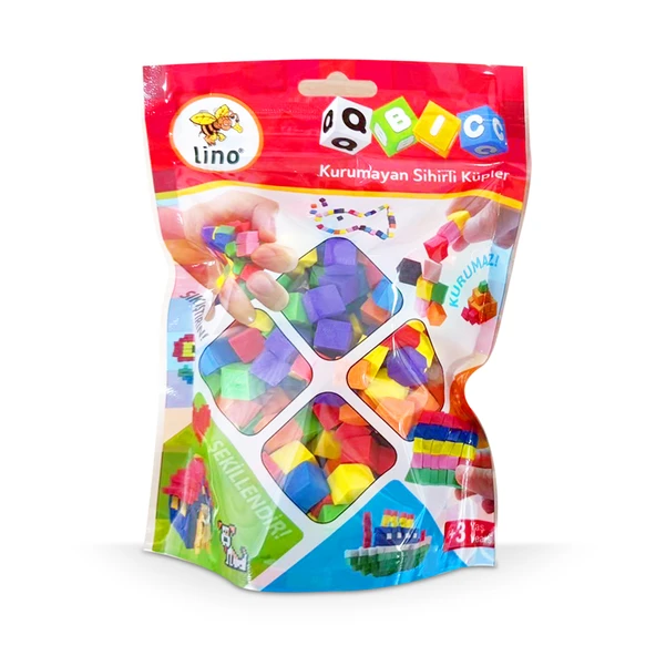 LİNO QBİC KURUMAYAN SİHİRLİ KÜPLER KİLİTLİ PAKET 20 GR - 6 RENK - 3